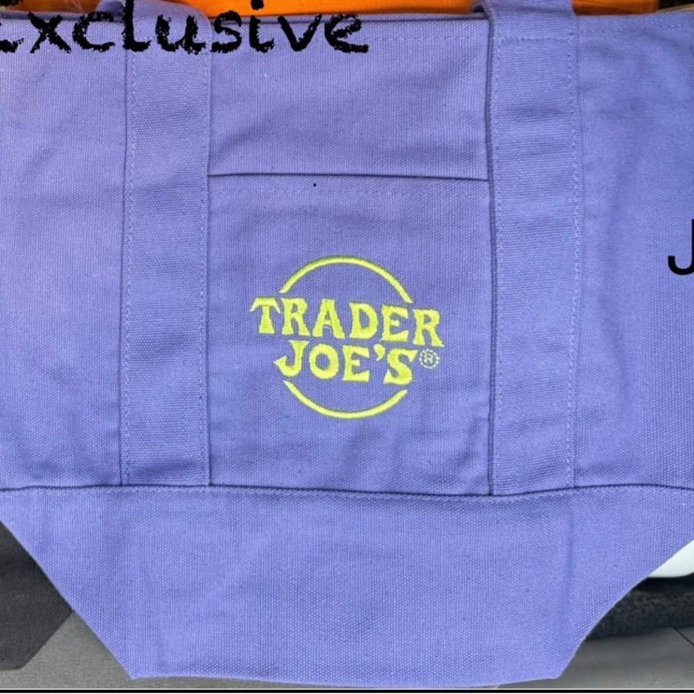 New Trader Joe’s Halloween mini canvas tote bags PURPLE